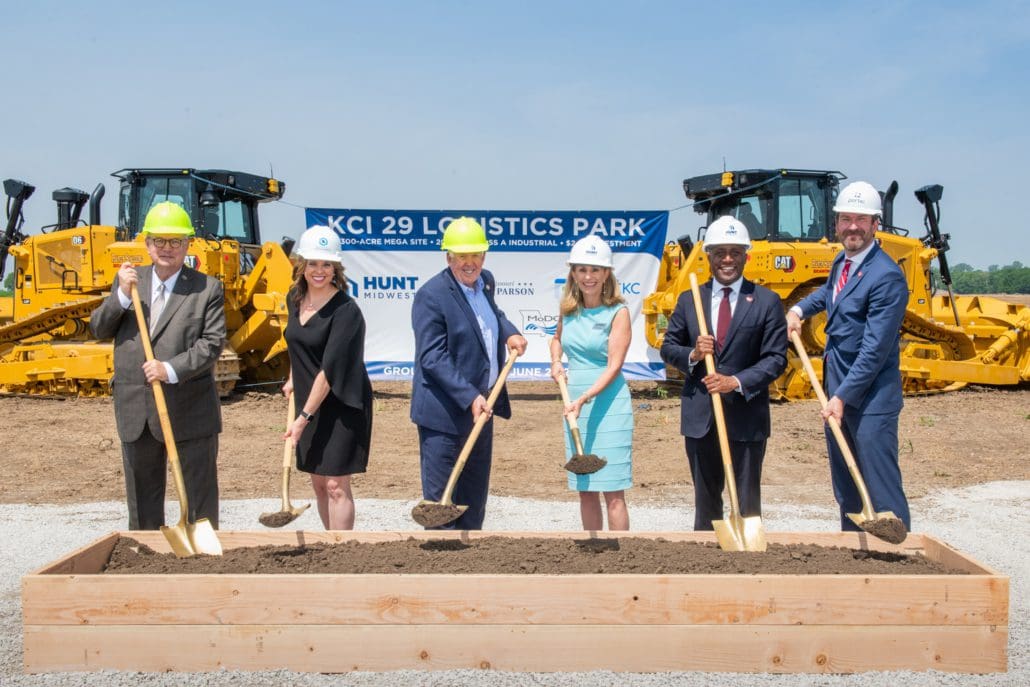 KCI 29 Logistics Park - 3,300-Acre Mega Site - 20M+ SF - Adjacent to KCI Airport - Hunt Midwest Industrial Development in Kansas City - Groundbreaking - June 21, 2023