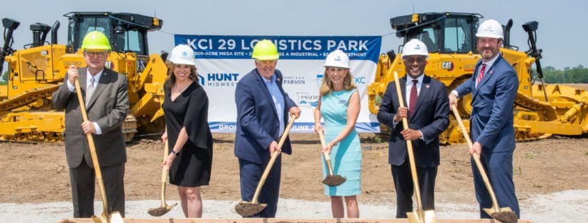 KCI 29 Logistics Park - 3,300-Acre Mega Site - 20M+ SF - Adjacent to KCI Airport - Hunt Midwest Industrial Development in Kansas City - Groundbreaking - June 21, 2023